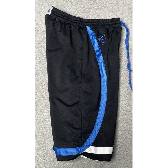 NBA Basketball Reversible Athletic Baggy Drawstring Shorts Blue/Black Mens Small - Picture 13 of 15